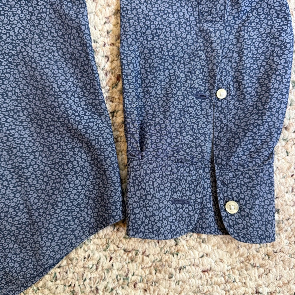 Bonobos Navy Patterned Casual Button Up Slim Fit … - image 3